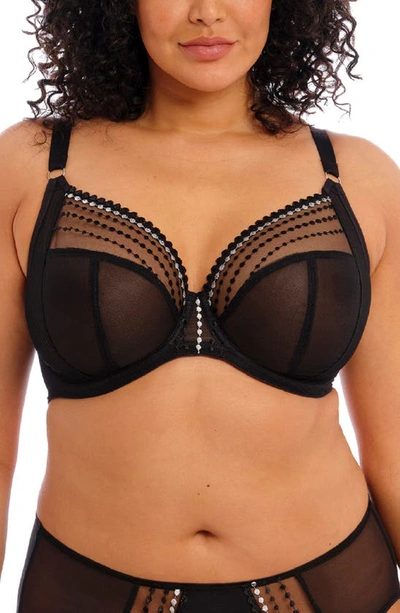 Elomi Matilda Full Figure Underwire Plunge Bra In Black