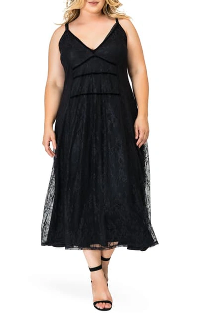 Standards & Practices Bethany Lace Maxi Dress In Black