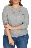 COURT & ROWE EMBROIDERED FRENCH TERRY SWEATSHIRT,3969612