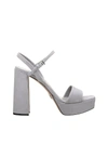 PRADA GRAY SUEDE SANDALS,1XP75A 008 F0424