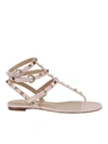 VALENTINO GARAVANI ROCKSTUD THONG SANDALS IN PINK,TW2S0812VOD 16Q