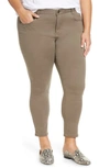 Wit & Wisdom Ab-solution High Waist Ankle Skinny Pants In Brindle Olive