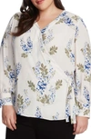 VINCE CAMUTO WEEPING WILLOWS WRAP BLOUSE,9220100