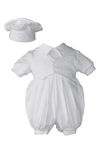 Little Things Mean A Lot Romper & Hat Set In White