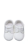Little Things Mean A Lot Leather Crib Shoe In White