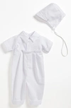 Little Things Mean A Lot Romper & Hat In White