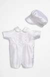 Little Things Mean A Lot Dupioni Romper In White