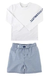 Ruggedbutts Two-piece Rashguard Swimsuit In White