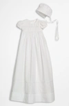 Little Things Mean A Lot Gown & Bonnet In White