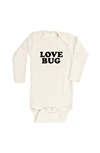 Tenth & Pine Love Bug Organic Cotton Bodysuit In Natural