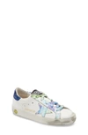 Golden Goose Kids' Superstar Glitter Sneaker In White Leather/ Tie Dye