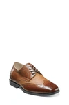 Florsheim Kids' 'reveal' Wingtip Oxford In Cognac/ Linen Leather