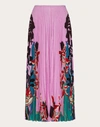 VALENTINO VALENTINO PRINTED CREPE DE CHINE SKIRT