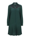 Pinko Short Dresses In Emerald Green