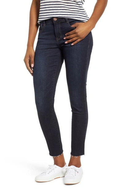 Wit & Wisdom 'ab'solution Raw Hem Skinny Jeans In Indigo