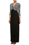 ALEX EVENINGS EMPIRE WAIST GOWN WITH BOLERO JACKET,2211421