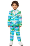 OPPOSUITS FLAMINGUY TWO-PIECE SUIT WITH TIE,OSBO-0013