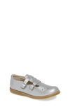 Footmates Danielle Double Strap Shoe In Silver