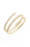 Bony Levy Diamond Coil Ring In Yellow Gold