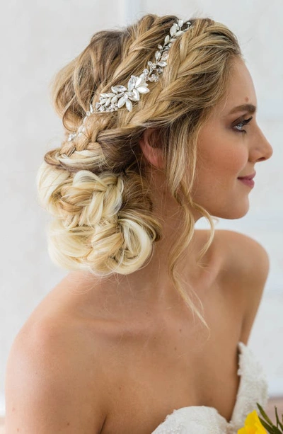 Brides And Hairpins Rhea Halo With Combs In Classic Silver