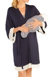 ANGEL MATERNITY NURSING DRESS, dressing gown & BABY BLANKET SET,249C/N89G/AC10G