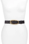 Treasure & Bond Oval Buckle Leather Belt