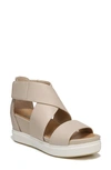 Dr. Scholl's Scout High Womens Open Toe Platform Sandals In Palomino Leather