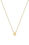 Zoë Chicco Medium Diamond Disc Pendant In Yellow Gold