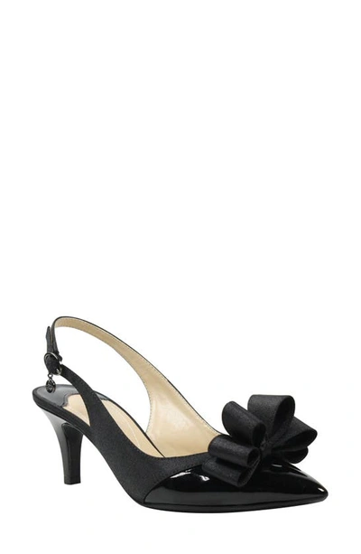 J. Reneé Gabino Slingback Pump In Black/black Fabric