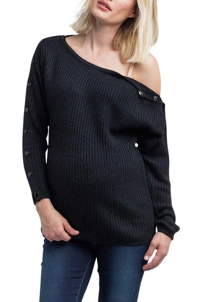 Nom Maternity Odette Maternity & Nursing Jumper In Black