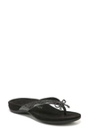 Vionic Bella Ii Sandal In Black Tile Patent