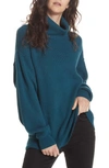 Free People Softly Structured Knit Tunic In Deep Jade