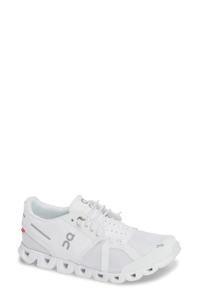 On Cloud 5 Running Trainers In Undyed White/white