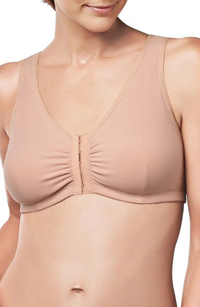 Amoena Frances Soft Cup Cotton Leisure Bra In Nude