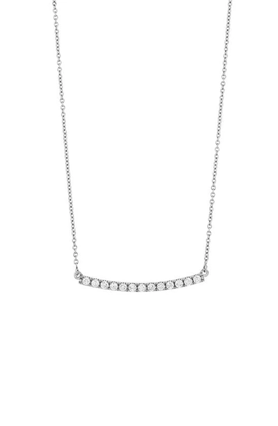 Bony Levy Stick Pavé Diamond Bar Necklace In White Gold