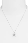 NASHELLE NASHELLE STERLING SILVER INITIAL DISC NECKLACE,IDN1947