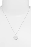 NASHELLE STERLING SILVER INITIAL DISC NECKLACE,IDN1947