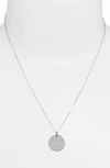 NASHELLE NASHELLE STERLING SILVER INITIAL DISC NECKLACE,IDN1947