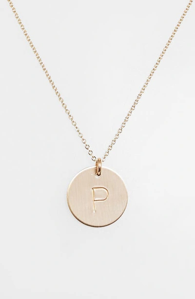 Nashelle 14k-gold Fill Initial Disc Necklace In 14k Gold Fill P