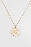 NASHELLE 14K-GOLD FILL INITIAL DISC NECKLACE,IDN1947