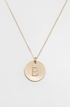 NASHELLE 14K-GOLD FILL INITIAL DISC NECKLACE,IDN1947