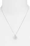 NASHELLE STERLING SILVER INITIAL DISC NECKLACE,IDN1947