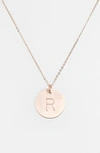 NASHELLE 14K-GOLD FILL INITIAL DISC NECKLACE,IDN1947