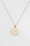 NASHELLE 14K-GOLD FILL INITIAL DISC NECKLACE,IDN1947