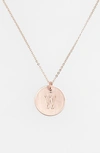 NASHELLE NASHELLE 14K-GOLD FILL INITIAL DISC NECKLACE,IDN1947