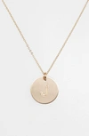 NASHELLE 14K-GOLD FILL INITIAL DISC NECKLACE,IDN1947