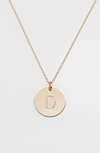 NASHELLE 14K-GOLD FILL INITIAL DISC NECKLACE,IDN1947