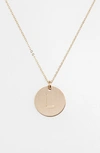 NASHELLE 14K-GOLD FILL INITIAL DISC NECKLACE,IDN1947