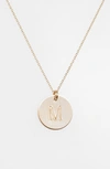 NASHELLE NASHELLE 14K-GOLD FILL INITIAL DISC NECKLACE,IDN1947