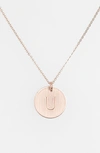 NASHELLE 14K-GOLD FILL INITIAL DISC NECKLACE,IDN1947